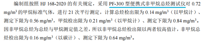 《固定污染源廢氣總烴、甲烷和非甲烷總烴的測定便攜式催化氧化-氫火焰離子化檢測器法》